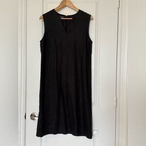 Mantles Linen Sleeveless v-neck dress Black Size 10
